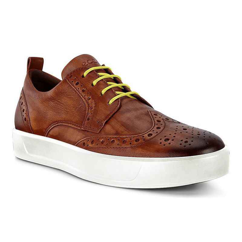 Zapatos Con Cordones Ecco Soft 8 Para Hombre,Marrones,258647-UZM